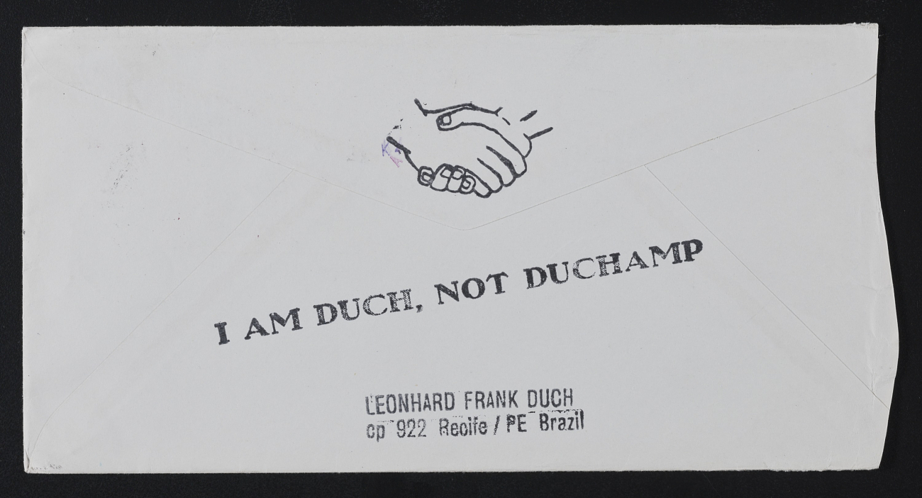 Leonhard Frank Duch mail art to John Held Jr.