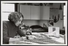 Adela Akers in her studio, 1990