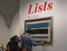 Installation shot of Lists exhibition