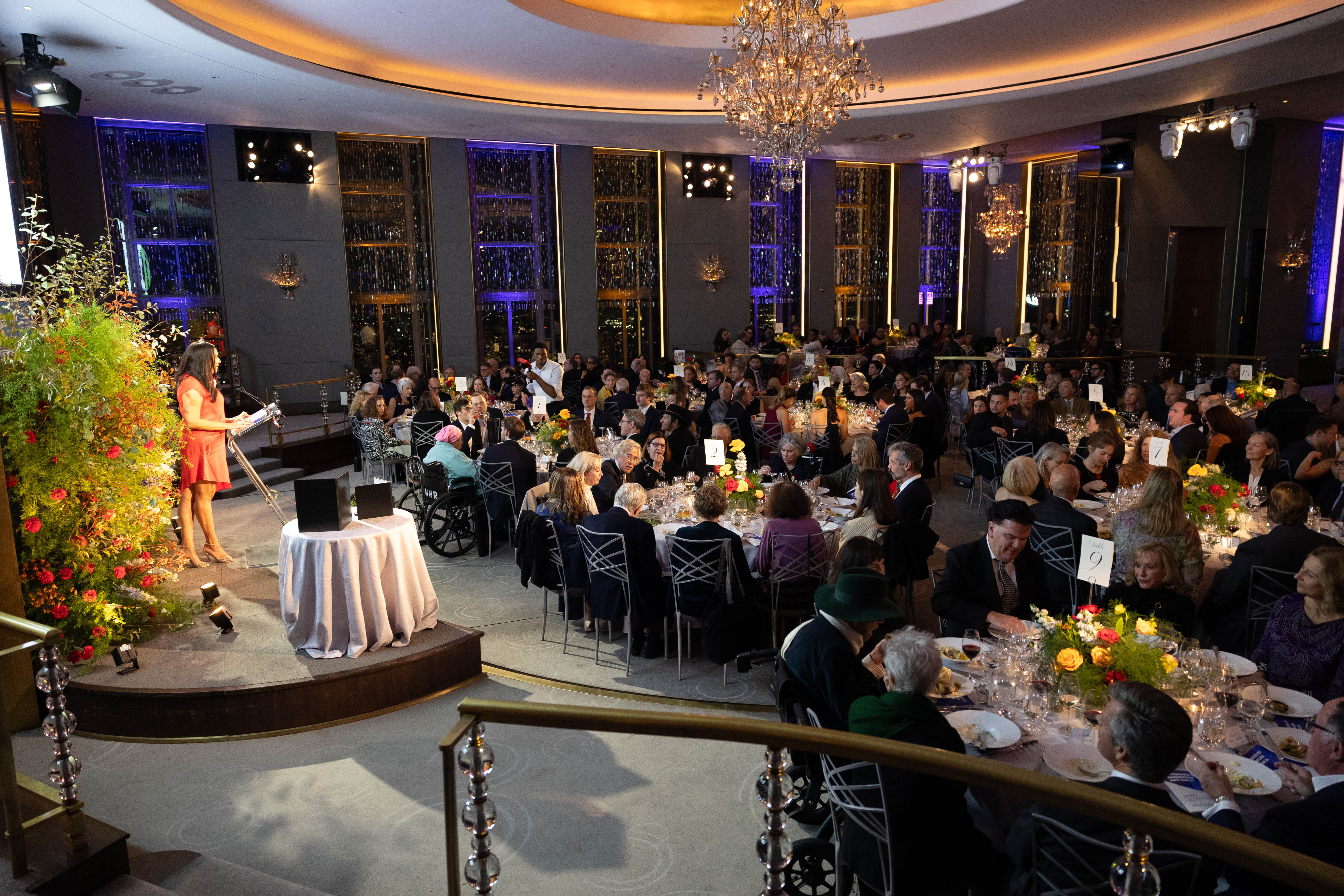 A view of the Rainbow Room during the 2023 Archives of American Art Gala.